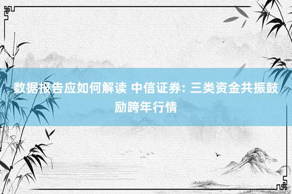 数据报告应如何解读 中信证券: 三类资金共振鼓励跨年行情