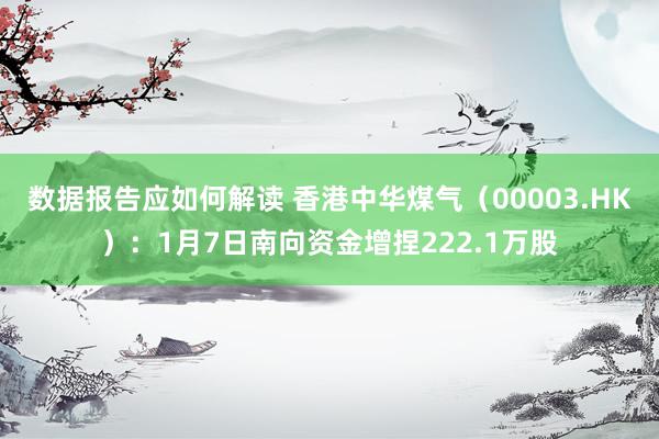 数据报告应如何解读 香港中华煤气（00003.HK）：1月7日南向资金增捏222.1万股