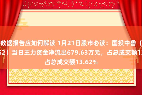 数据报告应如何解读 1月21日股市必读：国投中鲁（600962）当日主力资金净流出679.63万元，占总成交额13.62%