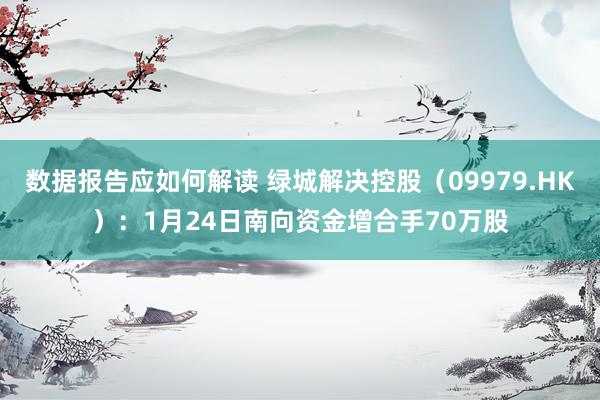 数据报告应如何解读 绿城解决控股（09979.HK）：1月24日南向资金增合手70万股