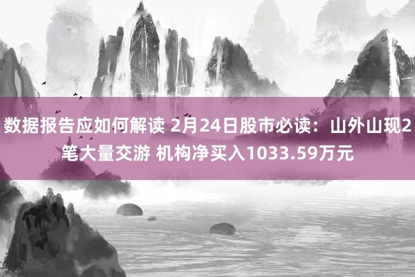 数据报告应如何解读 2月24日股市必读：山外山现2笔大量交游 机构净买入1033.59万元