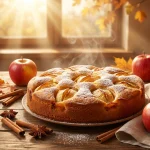 кекс с ябълки